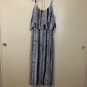 Lane Bryant Sleeveless TieredPleated Spring Summer Maxi Plus Size Dress